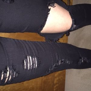 Black ripped jeans